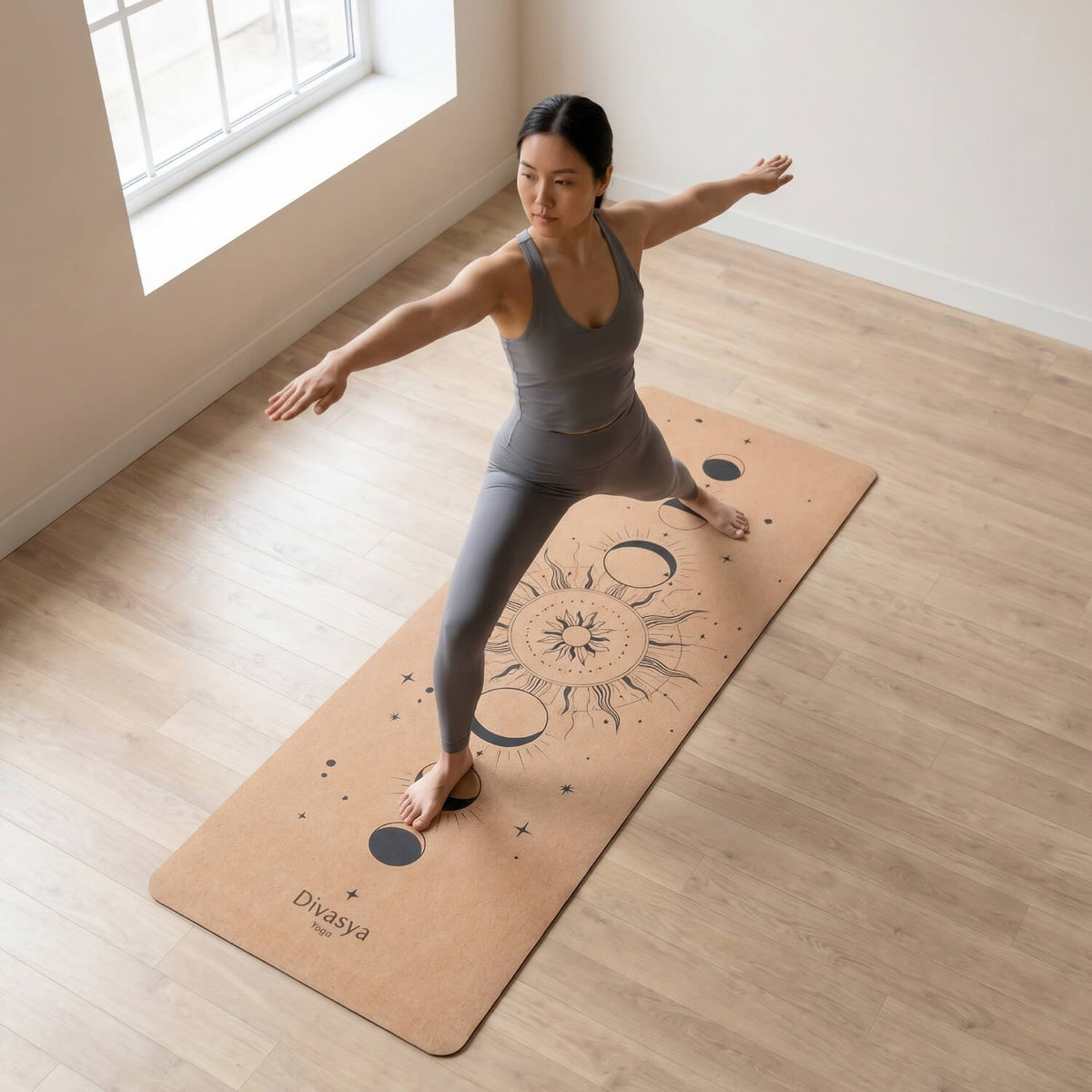 Leichte Kork Yogamatte: rutschfest, dämpfend & langlebig | Lotus Alignment