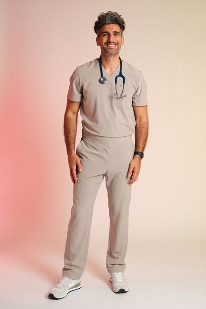 Active Scrub Top "Pete" – Beige