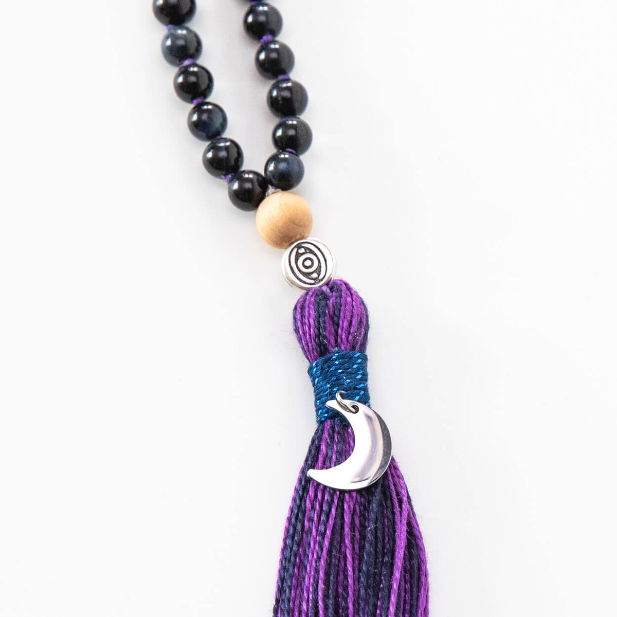 Mala Kette aus Amethyst, Mondstein & Lapis Lazuli: Moon Child