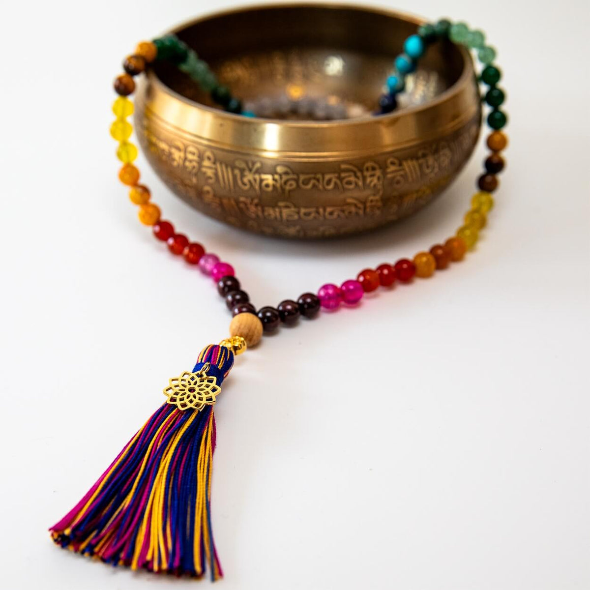 Mala Kette | Meditationskette Rainbow Chakra