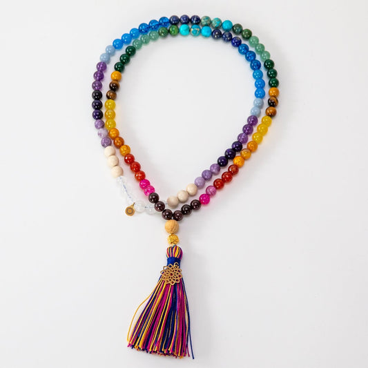 Mala Kette | Meditationskette Rainbow Chakra