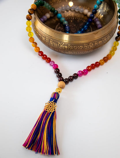 Mala Kette | Meditationskette Rainbow Chakra