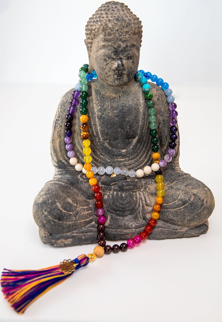 Mala Kette | Meditationskette Rainbow Chakra