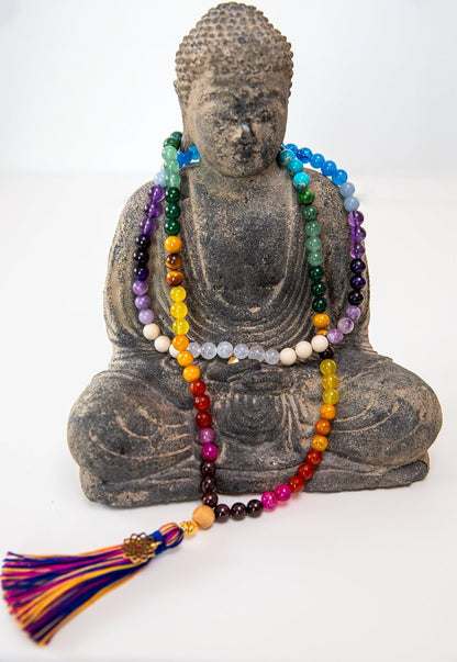 Mala Kette | Meditationskette Rainbow Chakra