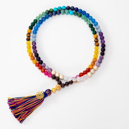 Mala Kette | Meditationskette Rainbow Chakra