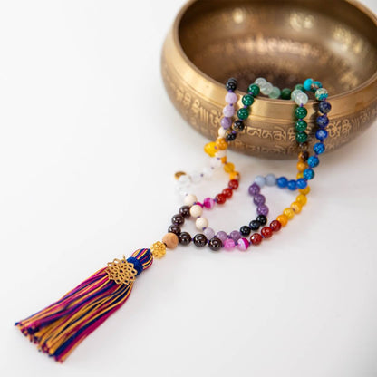 Mala Kette | Meditationskette Rainbow Chakra