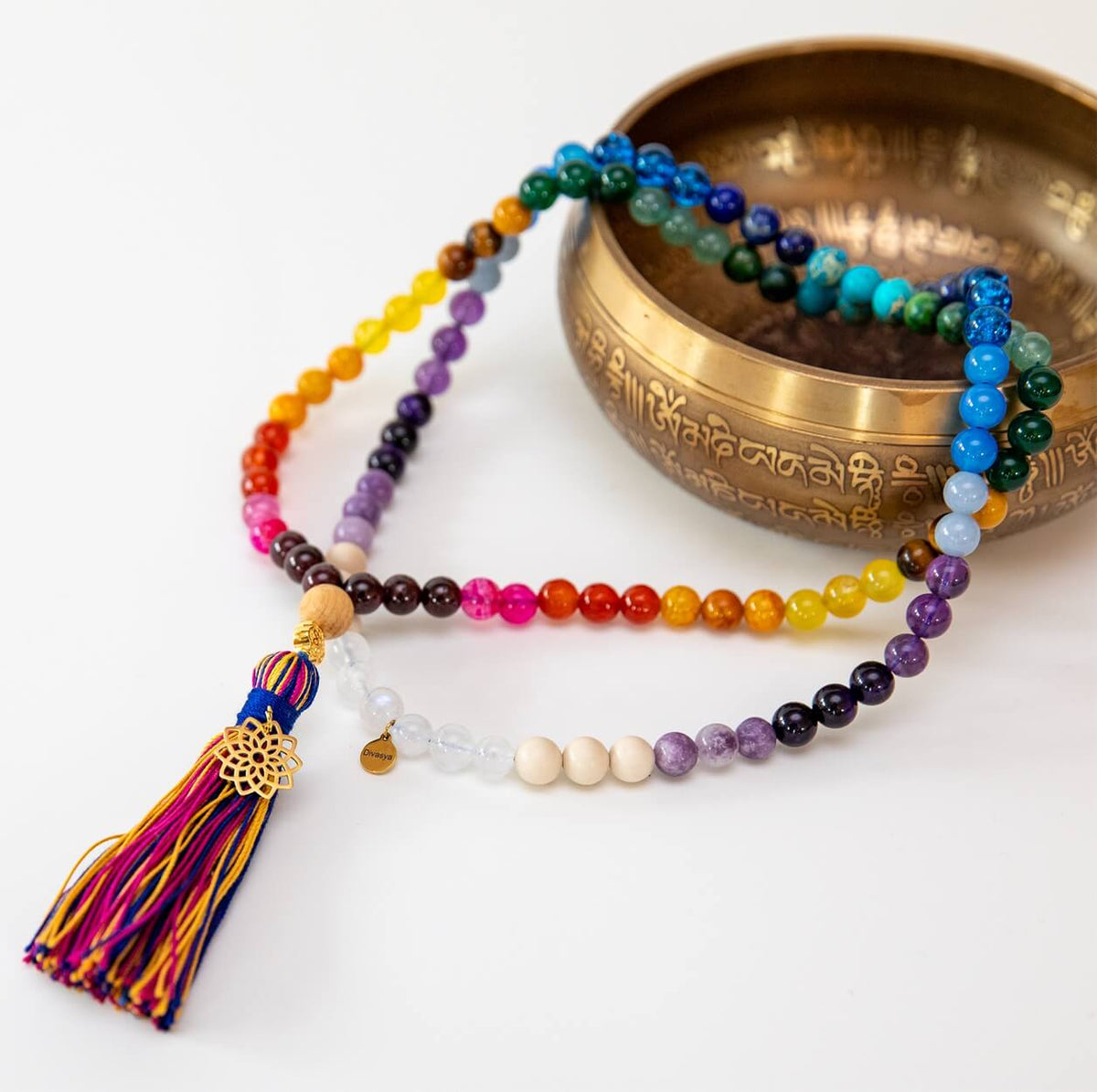 Mala Kette | Meditationskette Rainbow Chakra