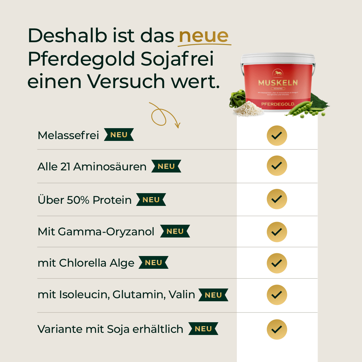 Muskeln Sojafrei