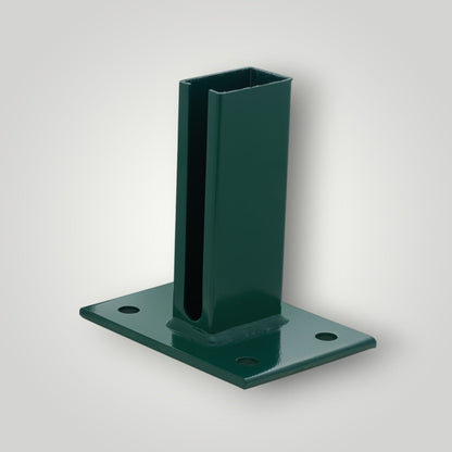 Fußplatte 40 x 60 mm | Holm 140 mm | für Zaunpfosten 60 x 40 mm
