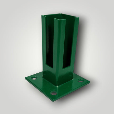 Fußplatte Ecke 60 x 60 mm | Holm 150 mm | für Eckpfosten