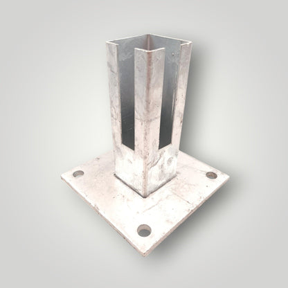 Fußplatte Ecke 60 x 60 mm | Holm 150 mm | für Eckpfosten