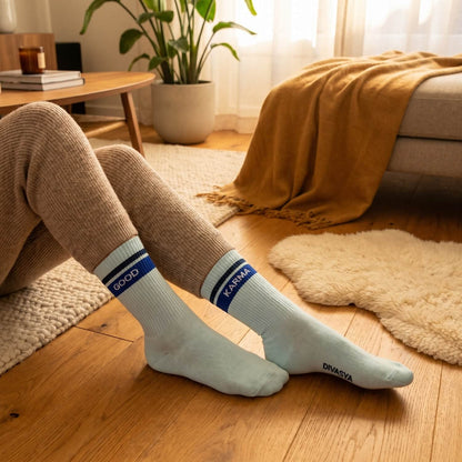 Socken mit Yoga-Motiv: Good Karma