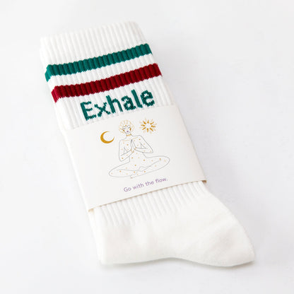 Socken mit Yoga-Motiv in 2 Varianten: Namasté Pink | Inhale Exhale