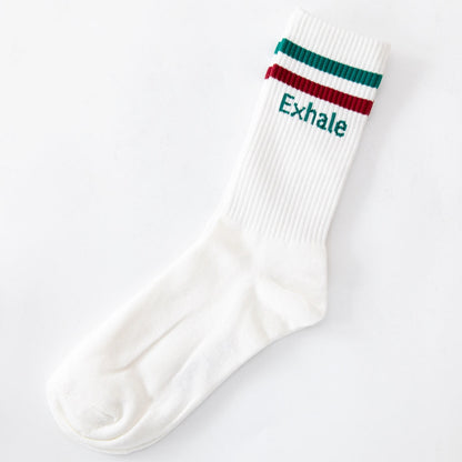 Socken mit Yoga-Motiv: Inhale Exhale | Namasté | 3 Farben