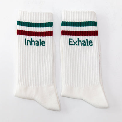 Socken mit Yoga-Motiv: Inhale Exhale | Namasté | 3 Farben