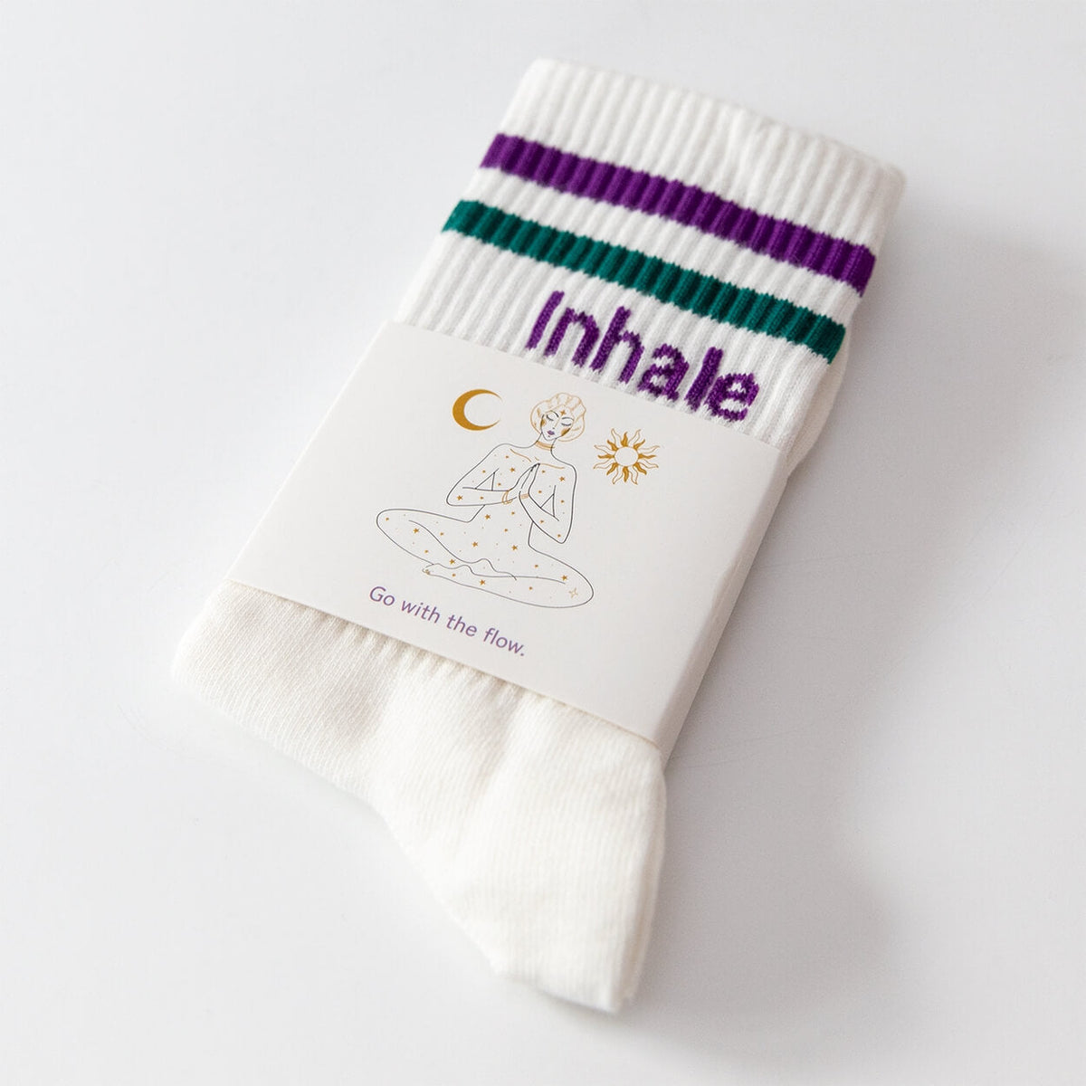 Socken mit Yoga-Motiv in 2 Varianten: Namasté Pink | Inhale Exhale
