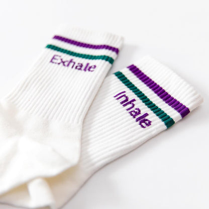 Socken mit Yoga-Motiv: Inhale Exhale | Namasté