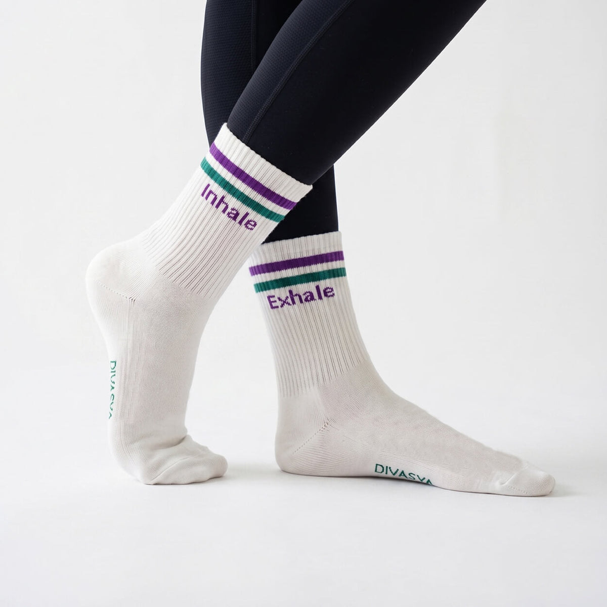 Socken mit Yoga-Motiv in 2 Varianten: Namasté Pink | Inhale Exhale
