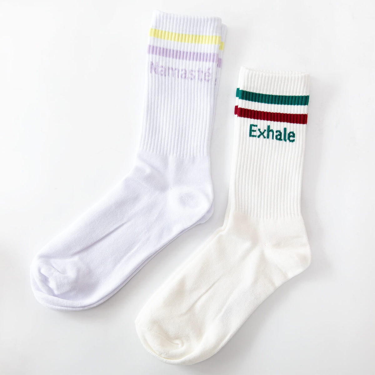 Socken mit Yoga-Motiv: Inhale Exhale | Namasté | 3 Farben