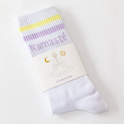 Socken mit Yoga-Motiv: Inhale Exhale | Namasté | 3 Farben