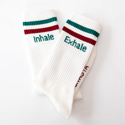 Socken mit Yoga-Motiv: Inhale Exhale | Namasté | 3 Farben