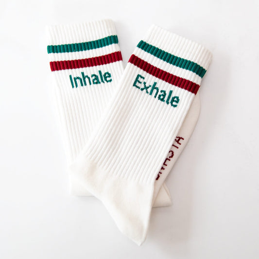 Socken mit Yoga-Motiv: Inhale Exhale | Namasté