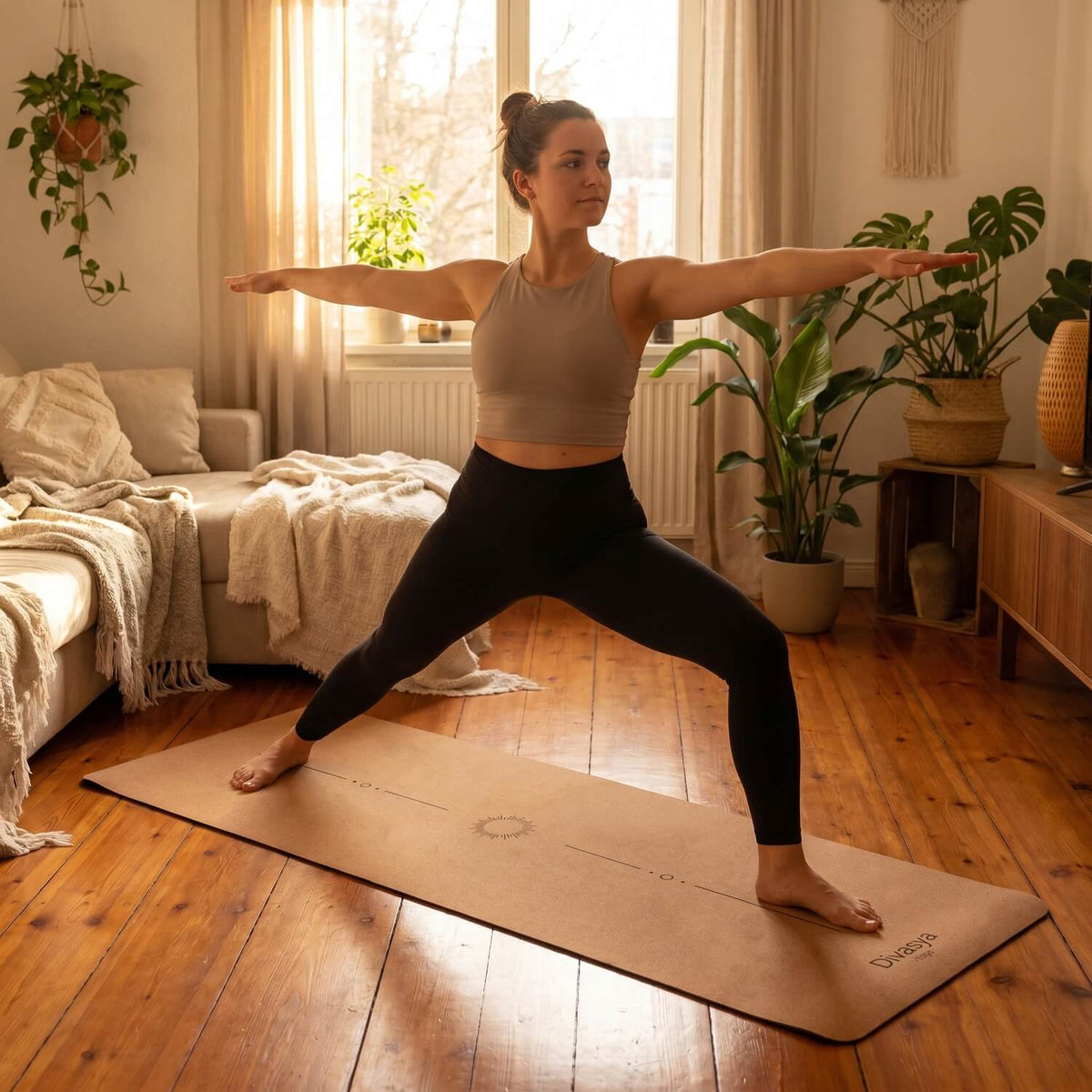 Leichte Kork Yogamatte: rutschfest, dämpfend & langlebig | Cosmic Soul