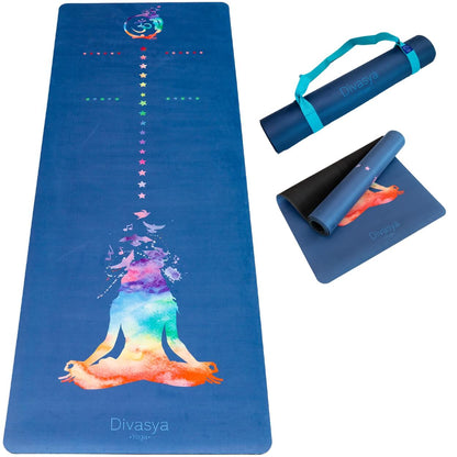 Yogamatte aus Naturkautschuk & recycelter Mikrofaser Chakra