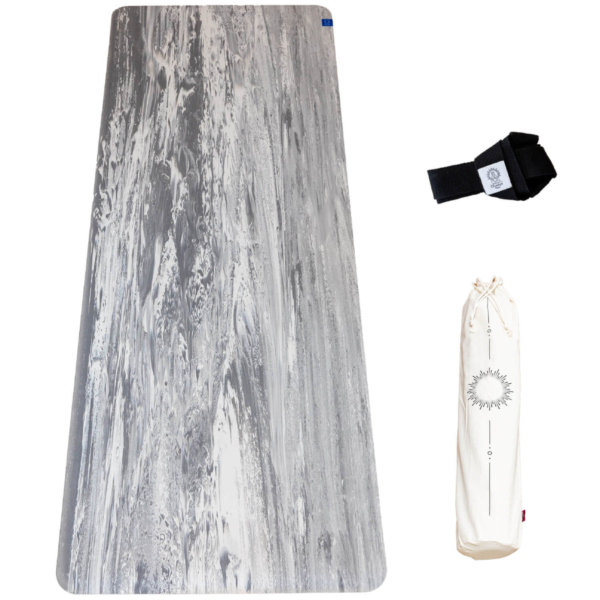 Yogamatte Naturkautschuk PURE: rutschfest, natürlich & extra breit | black