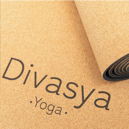 Yoga Set KOMFORT: Kork Yogamatte mit Yoga Knie Pads