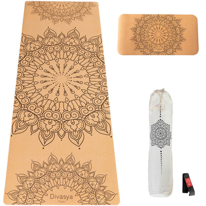 Yoga Set "Support": Kork-Yogamatte & Yoga-Pad