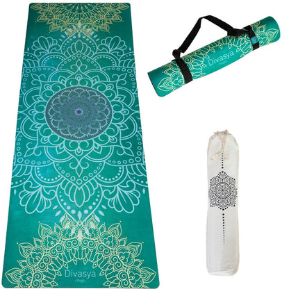Yogamatte aus Naturkautschuk & recycelter Mikrofaser Rainbow Yogi