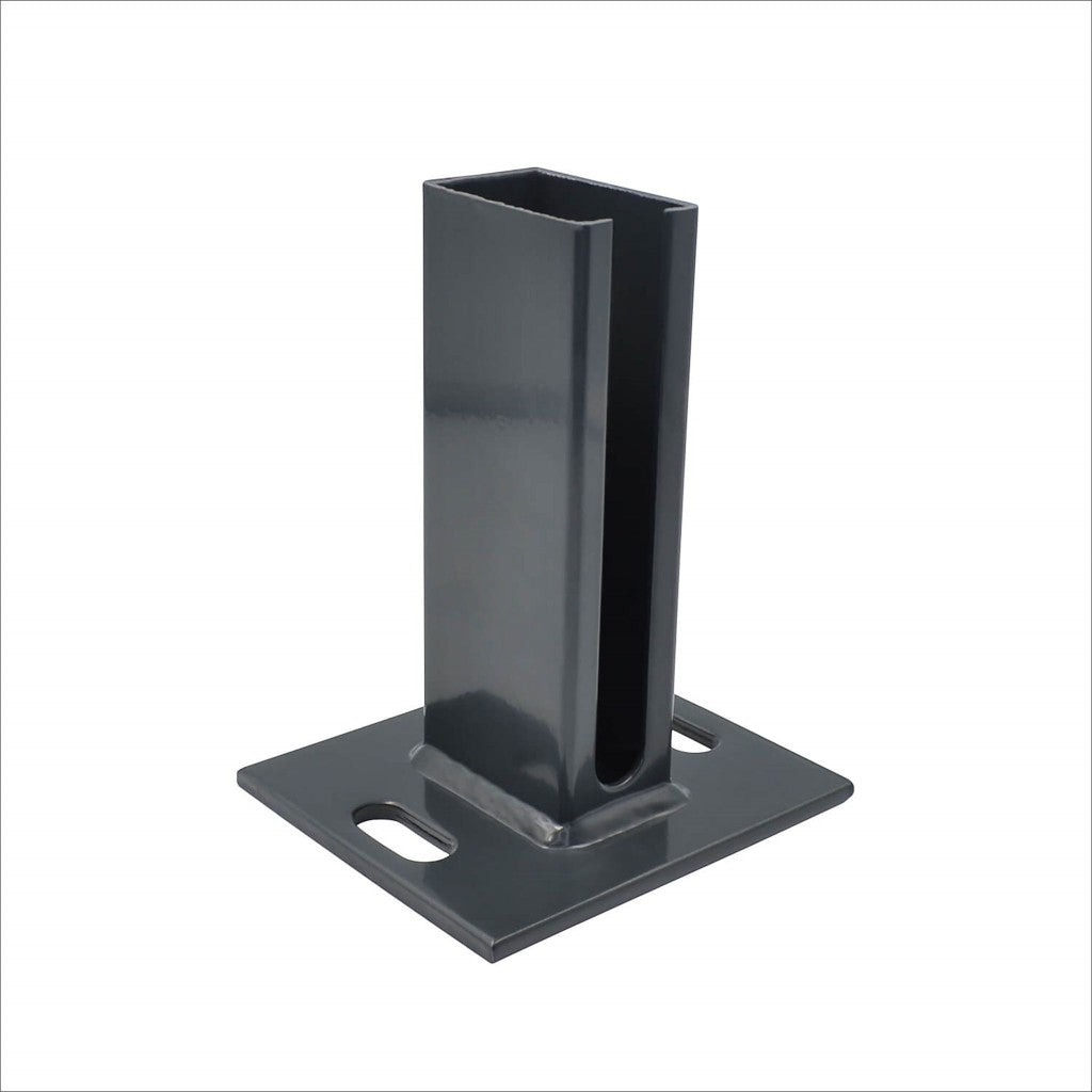 Fußplatte 40 x 60 mm | Holm 140 mm | für Zaunpfosten 60 x 40 mm