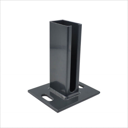 Fußplatte 40 x 60 mm | Holm 140 mm | für Zaunpfosten 60 x 40 mm