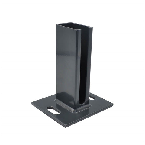 Fußplatte 40 x 60 mm | Holm 140 mm | für Zaunpfosten 60 x 40 mm