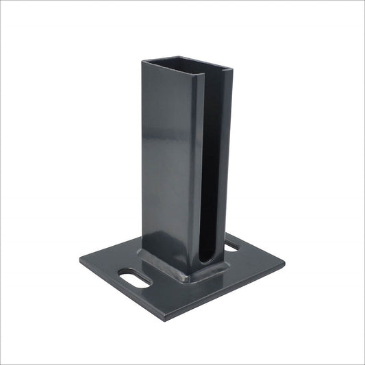 Fußplatte 40 x 60 mm | Holm 140 mm | für Zaunpfosten 60 x 40 mm