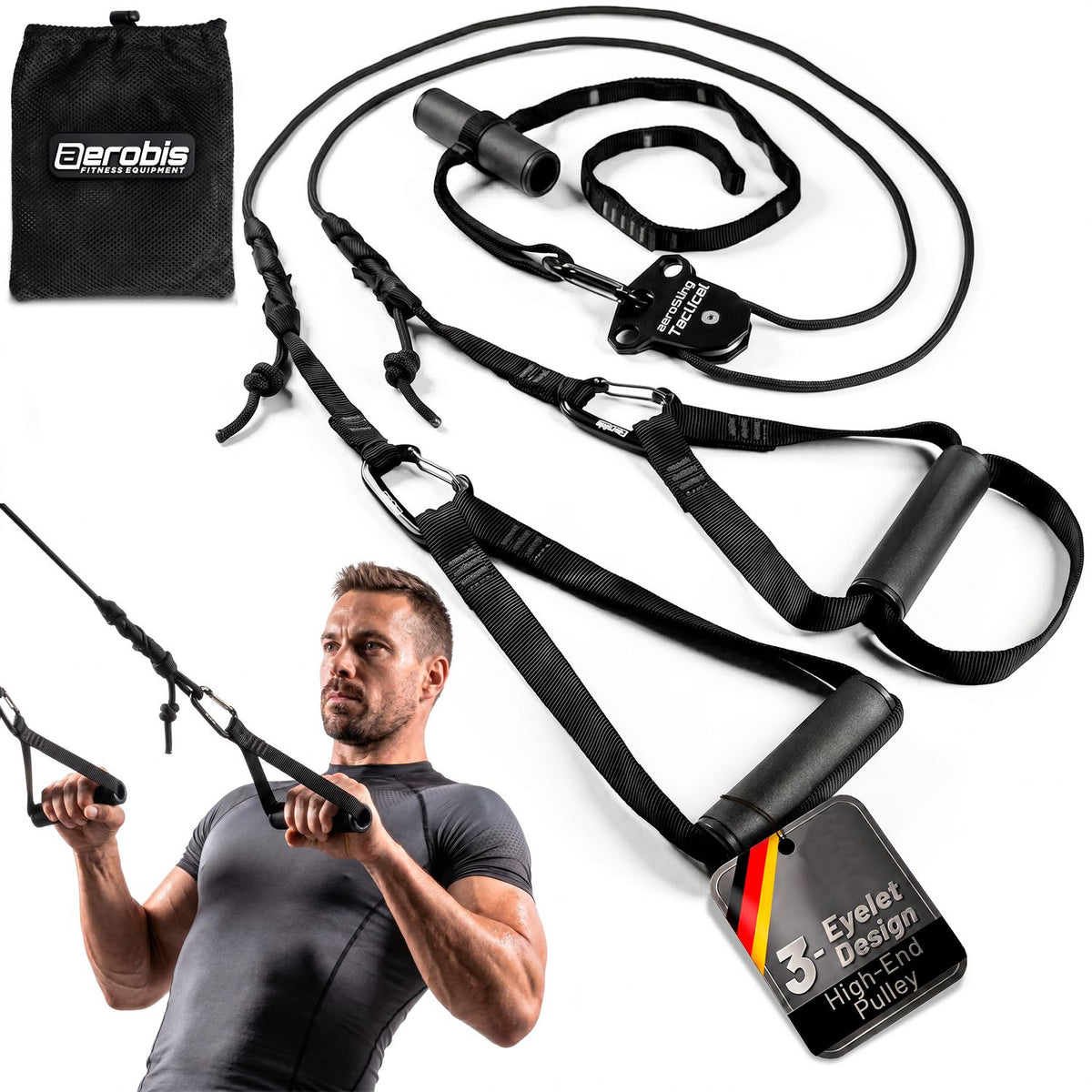 aeroSling Full-Black High-End Slingtrainer