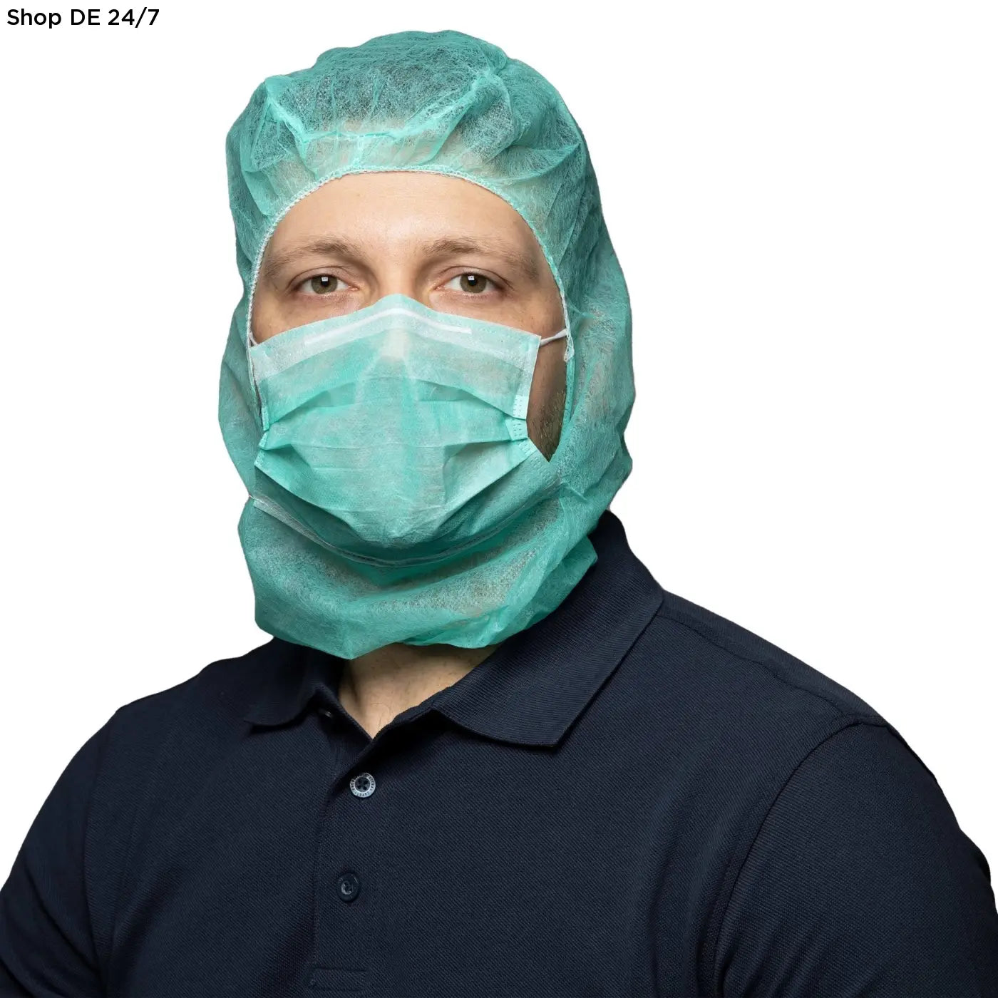 Teal astronautenhaube grün mit mundschutz 2 lagig für zuverlässigen schutz 1000 stück hygienemaske ensemble