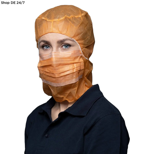 Orange einweg chirurgische kappe und maske 2 lagig für zuverlässiger schutz in deutsche qualität 1000 stück