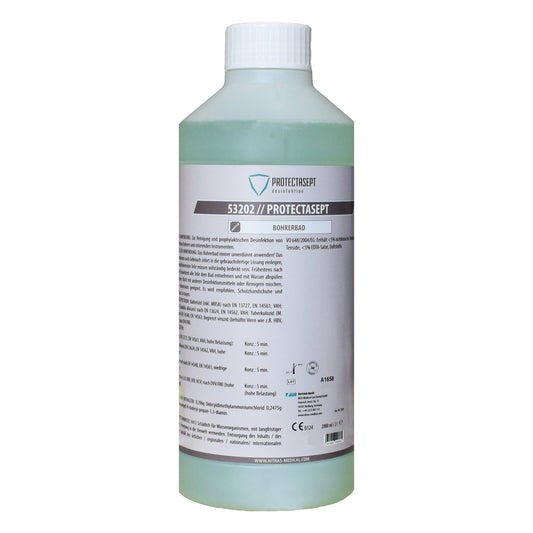 Bohrer Bad PROTECTASEPT IN: Optimale Hygiene für Dentale Instrumente 5 x 2 Liter - Shop DE 24/7NITRAS5 FlaschenNITRAS PROTECTASEPT IN, Bohrerbad, 2.000 ml, Flasche - Shop DE 24/7NITRASNITRAS PROTECTASEPT IN, Bohrerbad, 2.000 ml, Flasche