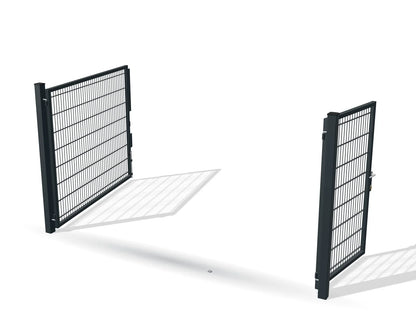 Doppeltor 2-flügelig asymmetrisch | Breite 300 cm | Doppelstab 6/5/6 mm