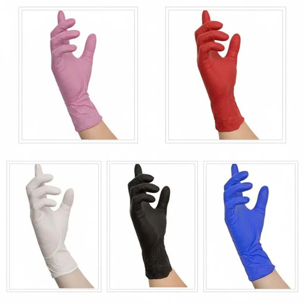 Farbige WAVE Nitrilhandschuhe Collage