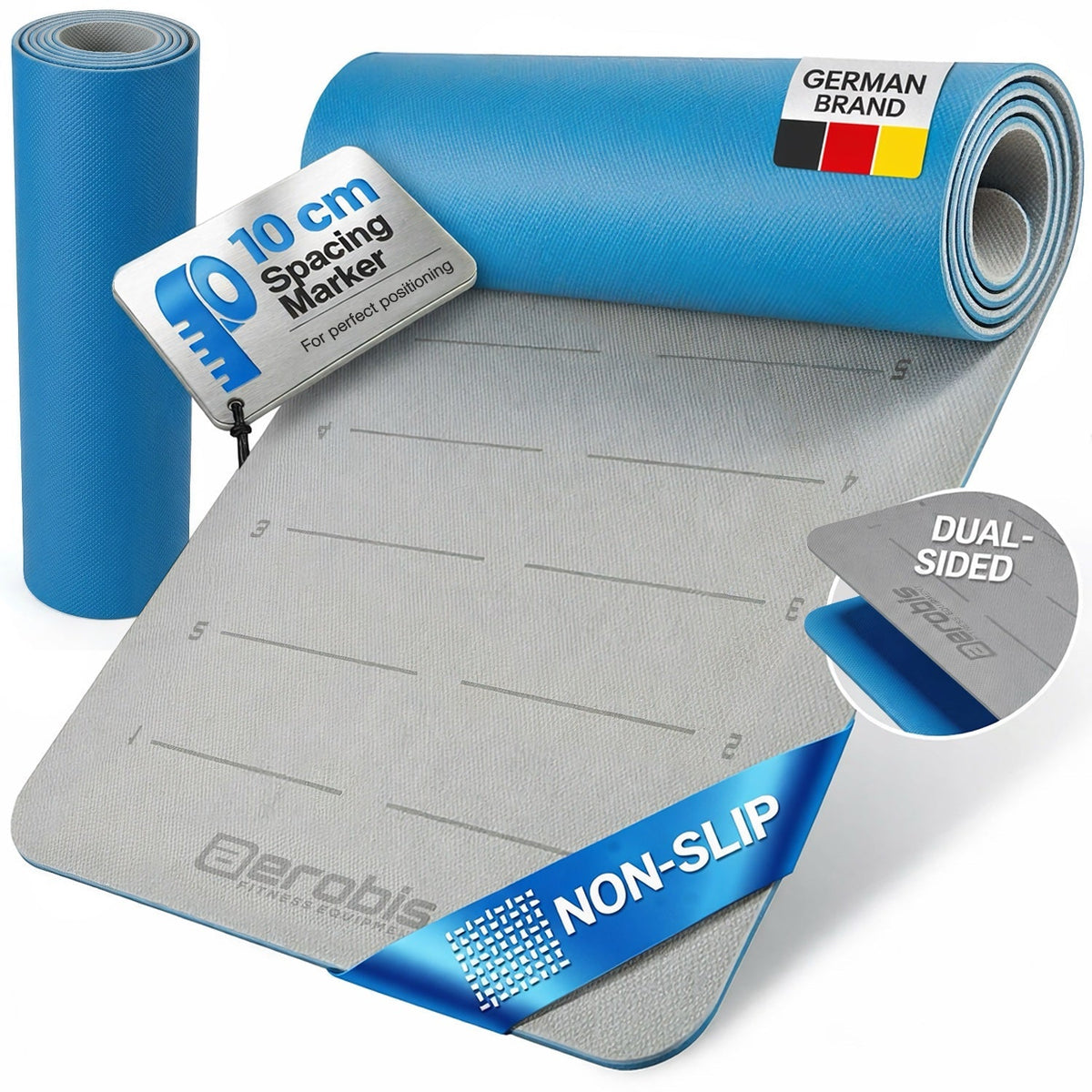 Fitness Mat with distance markers