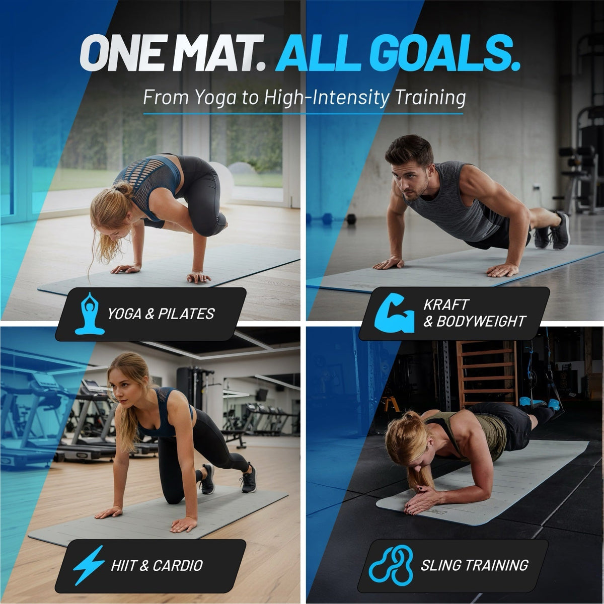 Fitness Mat with distance markers