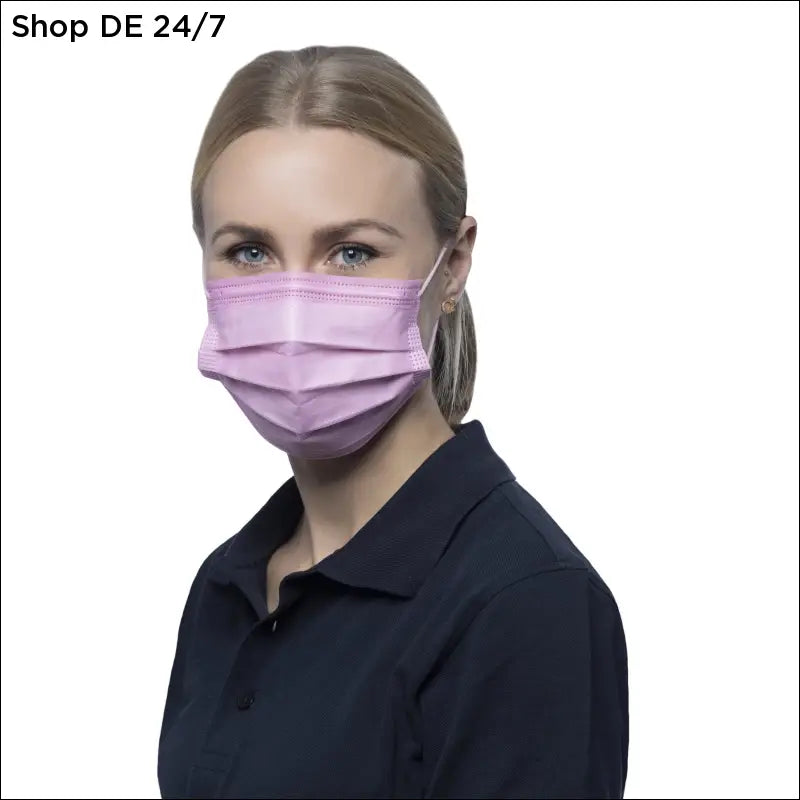 Gesichtsmasken kaufen rosa drei-lagig mit effektiver filtration nitras soft protect medizinische op-masken