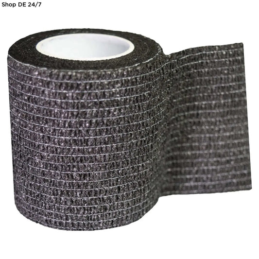 Schwarzes strukturiertes grip tape mit gewebter oberfläche und weißem kern ideal für tattoo supplier und grip tape tattoo