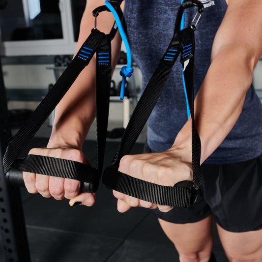 Handle Set with adjustable foot- and hand loops
