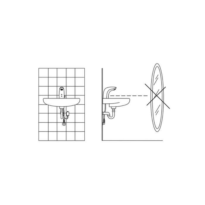 HANSA "HANSACONCERTO" Waschtischarmatur mit Infrarotsensor (6V, chrom)