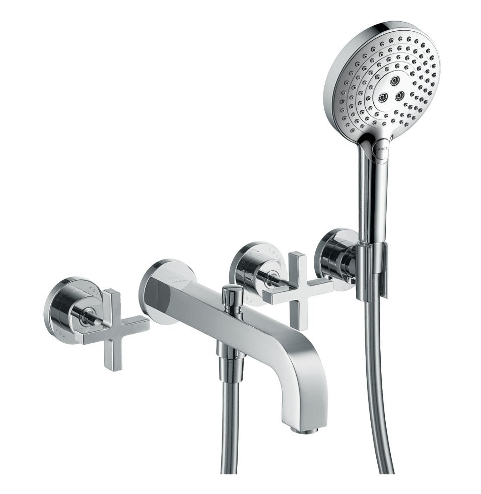 Hansgrohe "Axor Citterio" 3-Loch-Wannenarmatur mit Handbrause (chrom)