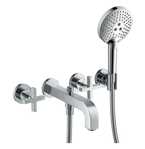 Hansgrohe "Axor Citterio" 3-Loch-Wannenarmatur mit Handbrause (chrom)
